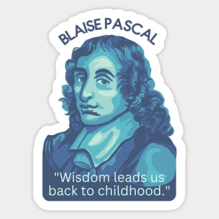 Blaise Pascal Portrait and Quote Sticker